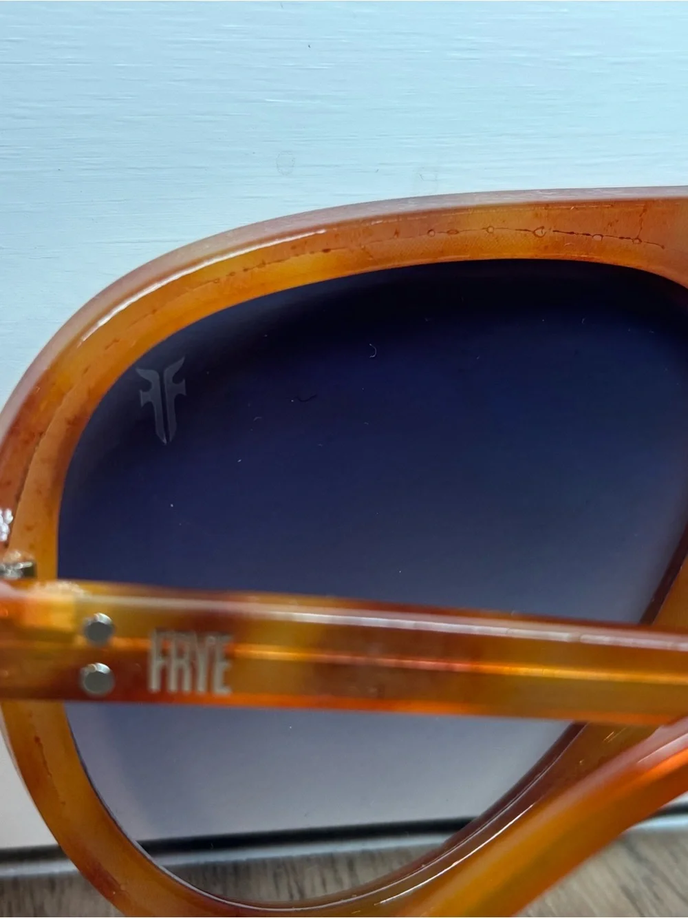 Frye Tortoise Aviator Sunglasses with Brown Lenses